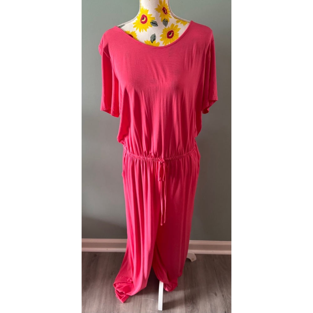 Women's Chic Soul Jumpsuit 1X Pink